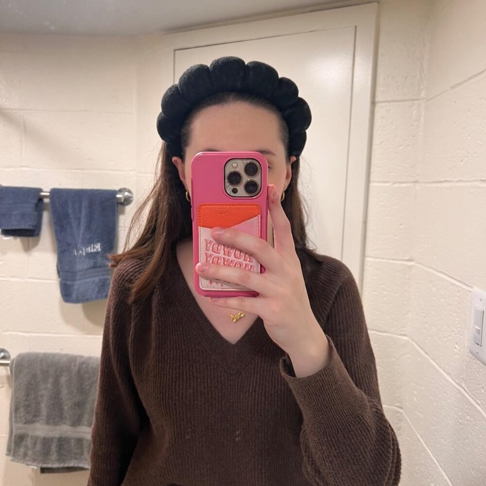 Spa Headbands Set of 2 • Terry Cloth Skincare Face Wash Bands - Picture 2 of 10